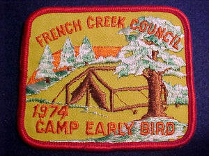 FRENCH CREEK COUNCIL, CAMP EARLY BIRD, 1974