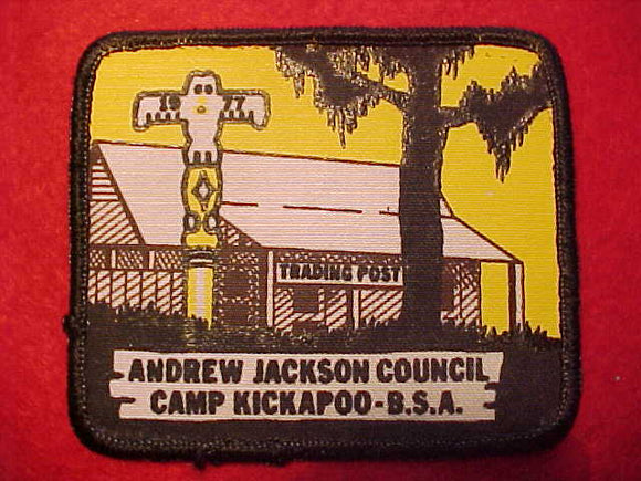KICKAPOO, ANDREW JACKSON COUNCIL, PRINTED PATCH