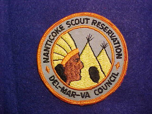 NANTICOKE SCOUT RESERVATION, DEL-MAR-VA COUNCIL, 1960'S, USED