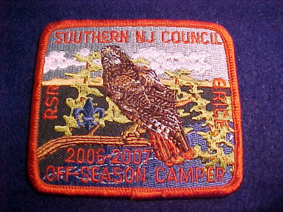 ROOSEVELT SCOUT RESERVATION/GRICE, SOUTHERN NEW JERSEY COUNCIL, OFF SEASON CAMPER, 2006-2007