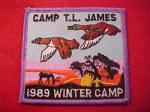 T. L. JAMES, WINTER CAMP, 1989, VIOLET BORDER