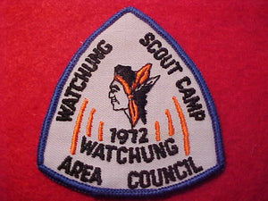 WATCHUNG SCOUT CAMP, WATCHUNG AREA COUNCIL, 1972