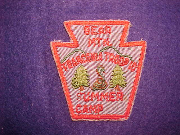 BEAR MOUNTAIN SUMMER CAMP, FRANCONIA TROOP 10, 1950'S, USED