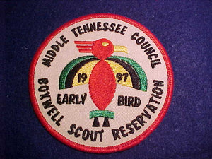 BOXWELL SCOUT RESERVATION, MIDDLE TENNESSEE COUNCIL, 1997, EARLY BIRD