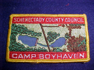BOYHAVEN, SCHENECTADY COUNTY COUNCIL, YELLOW ROLLED BORDER, USED