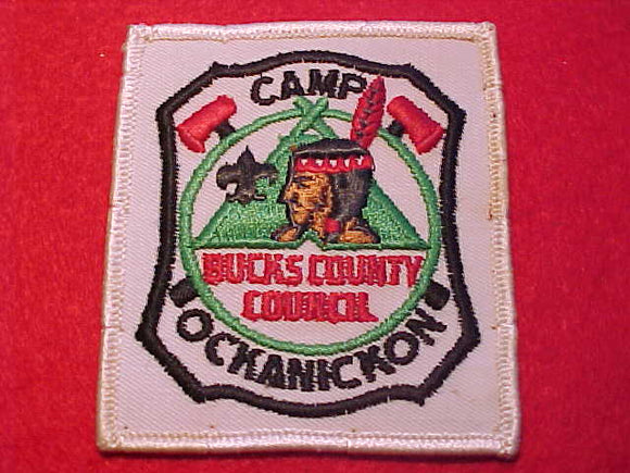 OCKANICKON, BUCKS COUNTY COUNCIL, WHITE TWILL RECTANGLE, USED