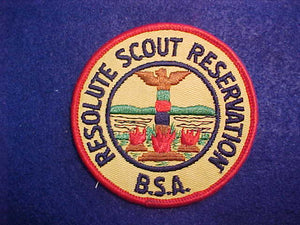 RESOLUTE SCOUT RESERVATION, 1960'S, YELLOW TWILL BACKGROUND