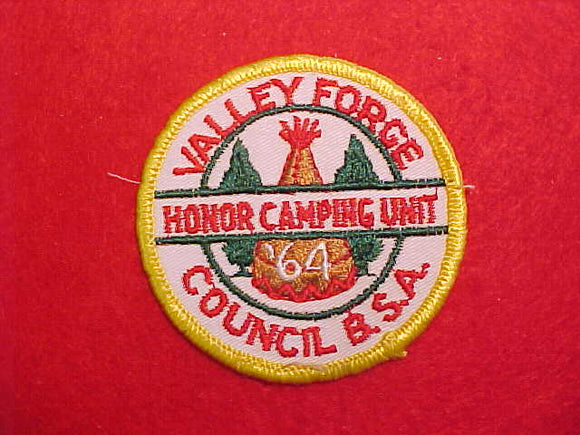 VALLEY FORGE COUNCIL HONOR CAMPING UNIT, 1964