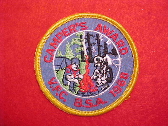 VALLEY FORGE COUNCIL CAMPER'S AWARD, 1968
