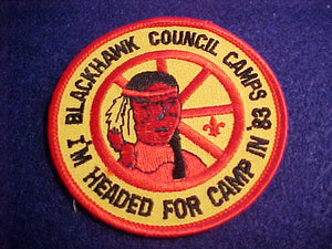 BLACKHAWK COUNCIL CAMPS, "IM HEADED FOR CAMP", 1983