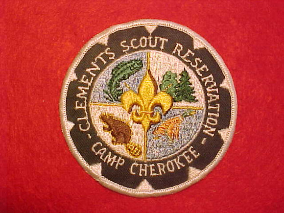 CLEMENTS SCOUT RESERVATION, CAMP CHEROKEE, MINT FRONT, GLUE ON BACK