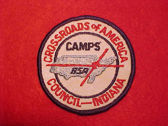 CROSSROADS OF AMERICA CAMPS,LT BLUE USA,CLOTH BACK