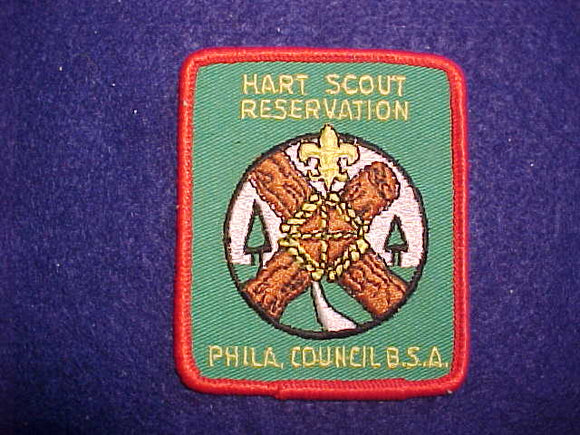 HART SCOUT RESERVATION, PHILADELPHIA COUNCIL, RED BORDER