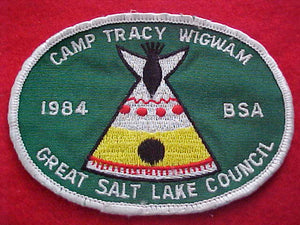 TRACY WIGWAM, GREAT SALT LAKE COUNCIL, 1984, USED