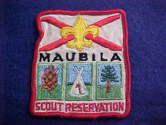 MAUBILA SCOUT RESERVATION, RED BORDER, USED
