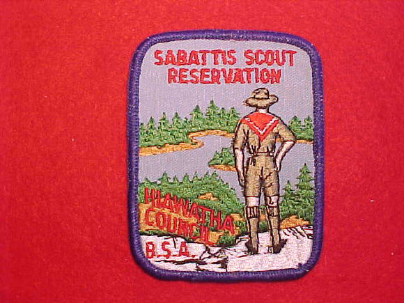 SABATTIS SCOUT RESERVATION, HIAWATHA COUNCIL, LGT BLUE SKY