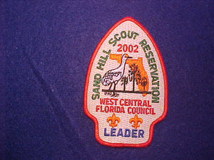 SAND HILL SCOUT RESERVATION, WEST CENTRAL FLORIDA COUNCIL, LEADER, 2002