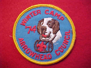 ARROWHEAD COUNCIL WINTER CAMP, 1974