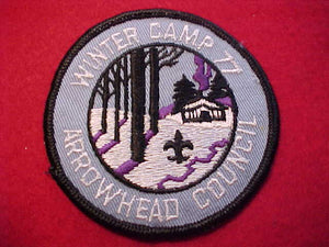 ARROWHEAD COUNCIL WINTER CAMP, 1977
