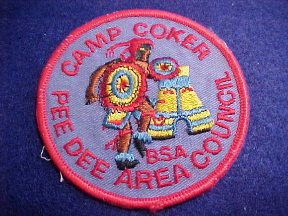 COKER, PEE DEE AREA COUNCIL, 3 ROUND BLUE TWILL, 1960'S