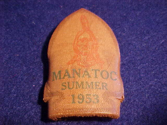 MANATOC SUMMER CAMP, 1953, N/C SLIDE, LEATHER