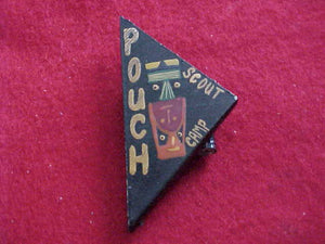 POUCH SCOUT CAMP, N/C SLIDE, PAINTED WOOD