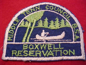 BOXWELL RESV., 1950'S, MIDDLE TENNESSEE C., USED