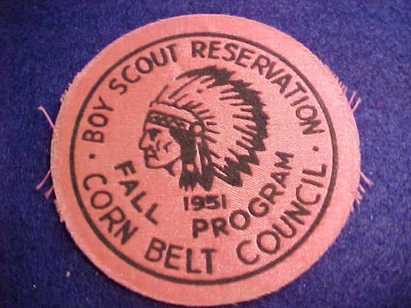 BOY SCOUT RESV., 1951, FALL PROGRAM, CORN BELT C.