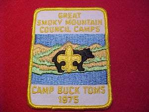 BUCK TOMS, 1975, GREAT SMOKY MOUNTIAN COUNCIL CAMPS