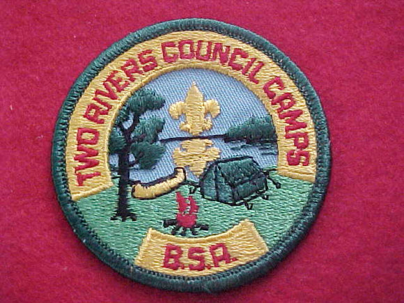 two rivers council camps, 1970's, green bdr., pb