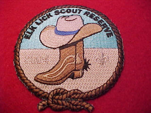 ELK LICK SCOUT RESERVE, 2004, BLUE HAT BAND