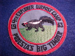 PODESTA'S BIG TIMBER, 1953, 4TH EXPLORER OUTPOST CAMP