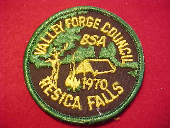 RESICA FALLS, 1970, VALLEY FORGE C., LT. YELLOW LETTERS