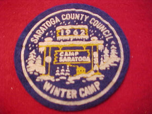 SARATOGA, 1962, WINTER CAMP, SARATOGA COUNTY C., FELT