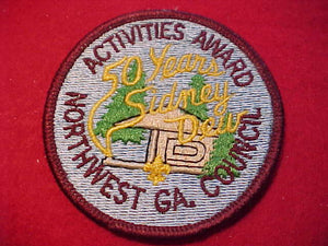 SIDNEY DEW, 1989, 50 YRS., NORTHWEST GEORGIA C., ACTIVITIES AWARD