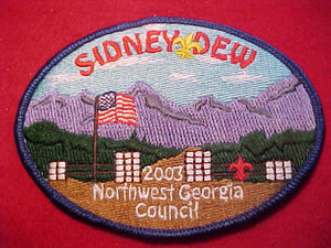 SIDNEY DEW, 2003, NORTHWEST GEORGIA C.