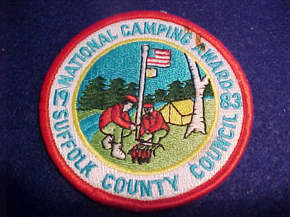 SUFFOLK COUNTY C., 1983, NATIONAL CAMPING AWARD, SMALL STAIN
