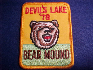 DEVIL'S LAKE, 1978, BEAR MOUND