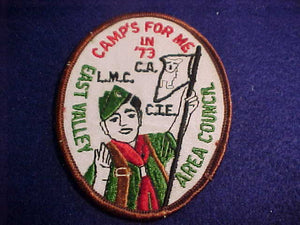 EAST VALLEY AREA COUNCIL CAMPS, 1973, L.M.C., C.A., C.T.E., (CAMP TWIN ECHO)