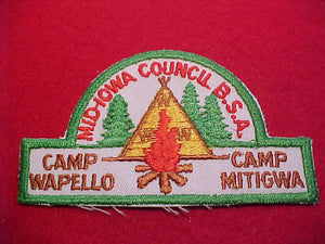 MITIGWA/WAPELLO CAMPS, MID-IOWA C., HAT SHAPE