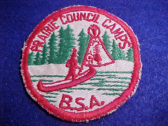 PRAIRIE COUNCIL CAMPS, 1950'S, USED