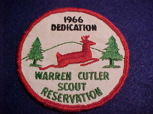 WARREN CUTLER SCOUT RESV., 1966 DEDICATION, USED