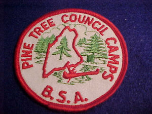 PINE TREE COUNCIL CAMPS, 1960'S, SKINNY TREES, ROLLED BDR.