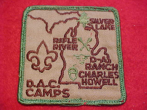 DETROIT AREA COUNCIL CAMPS, SILVER LAKE RIFLE RIVER, D-BAR-A RANCH, CHARLES HOWELL, 1960'S, USED