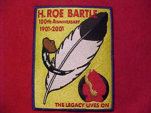 H. ROE BARTLE, 100TH ANNIV., 1901-2001, 4 3/8 X 5 3/4"