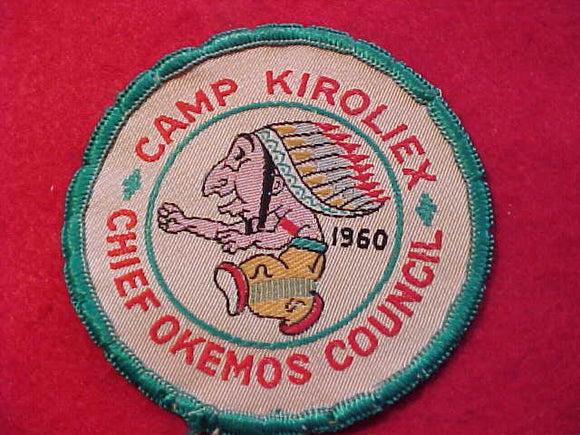 KIROLIEX, 1960, CHIEF OKEMOS C., WOVEN, USED