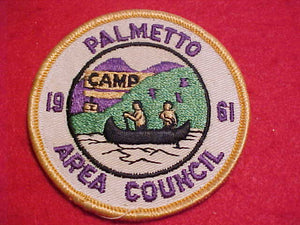 PALMETTO AREA COUNCIL CAMP, 1961, USED