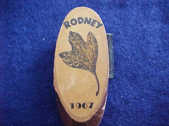 RODNEY N/C SLIDE, 1967, WOOD SLAB