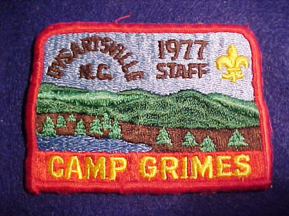 GRIMES PATCH, 1977, STAFF, DYARTSVILLE, N.C., USED