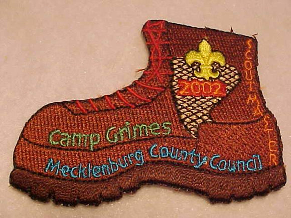 GRIMES PATCH, 2002, SCOUTMASTER, MECKLENBURG COUNTY C.
